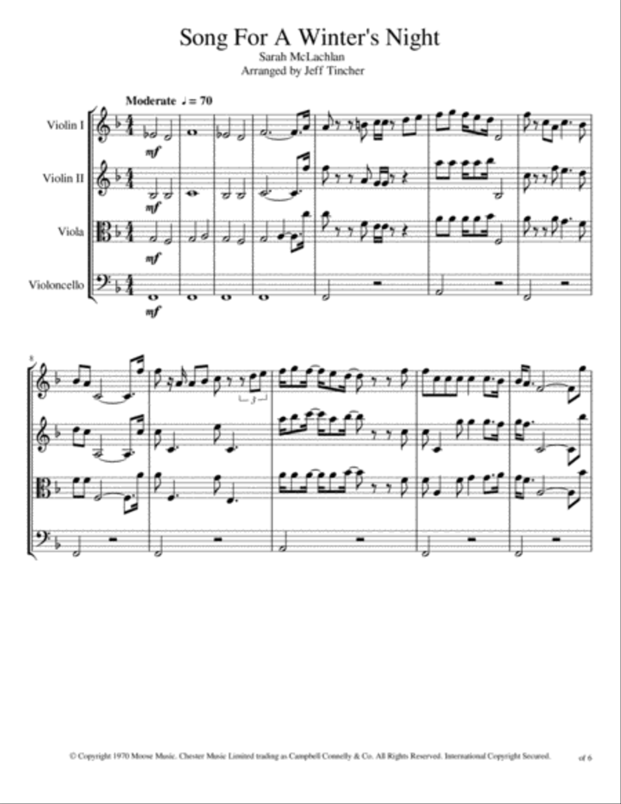 Song For A Winter's Night Cello scores gallery preview page 2