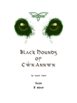 Black Hounds of Cŵn Annwn for Harp Ensemble (E minor)-Score only