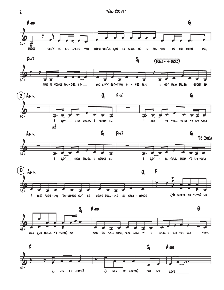 New Rules Piano, Vocal scores gallery preview page 3