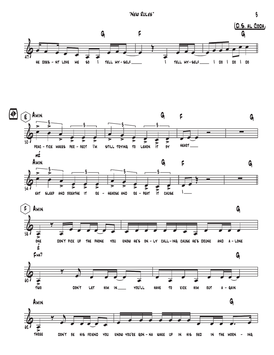 New Rules Piano, Vocal scores gallery preview page 4