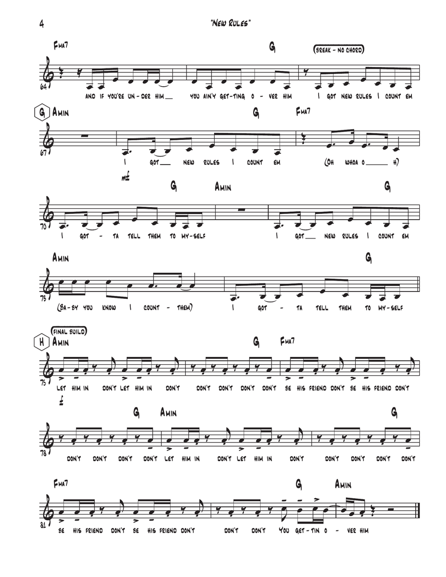 New Rules Piano, Vocal scores gallery preview page 5