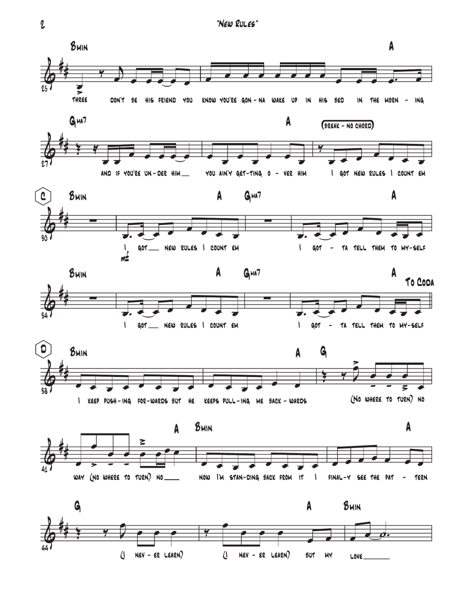 New Rules Piano, Vocal scores gallery preview page 3