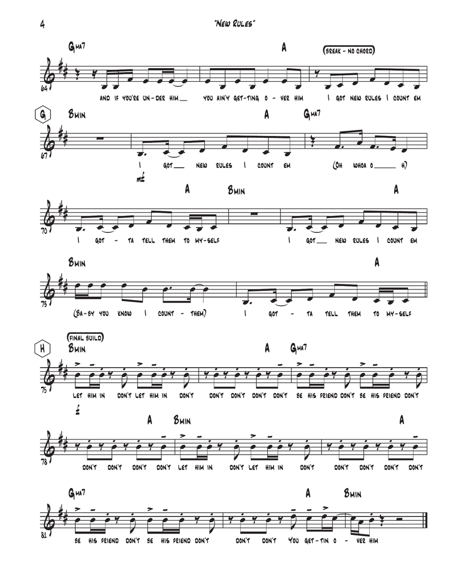 New Rules Piano, Vocal scores gallery preview page 5