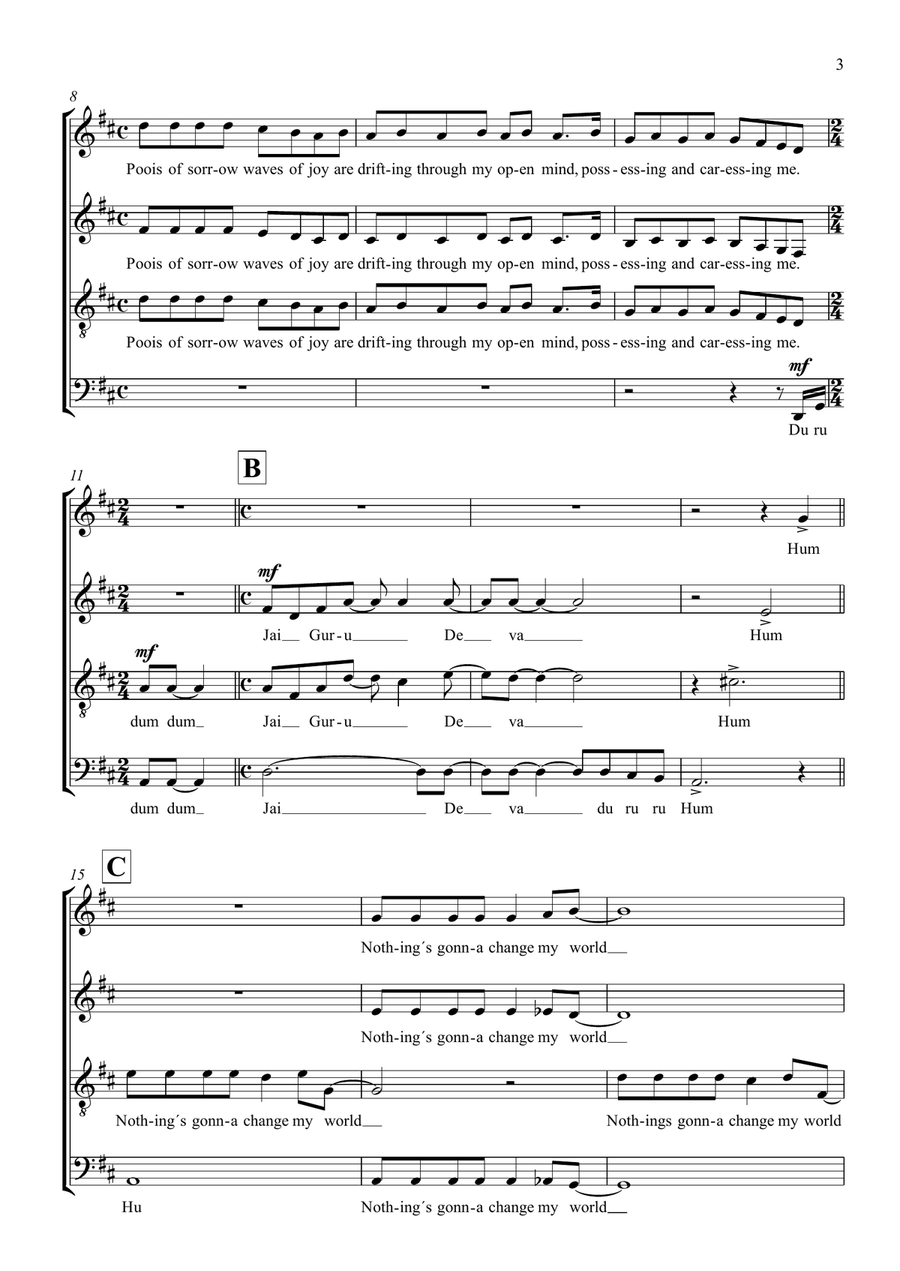 Across The Universe Across The Universe 4-Part scores gallery preview page 3
