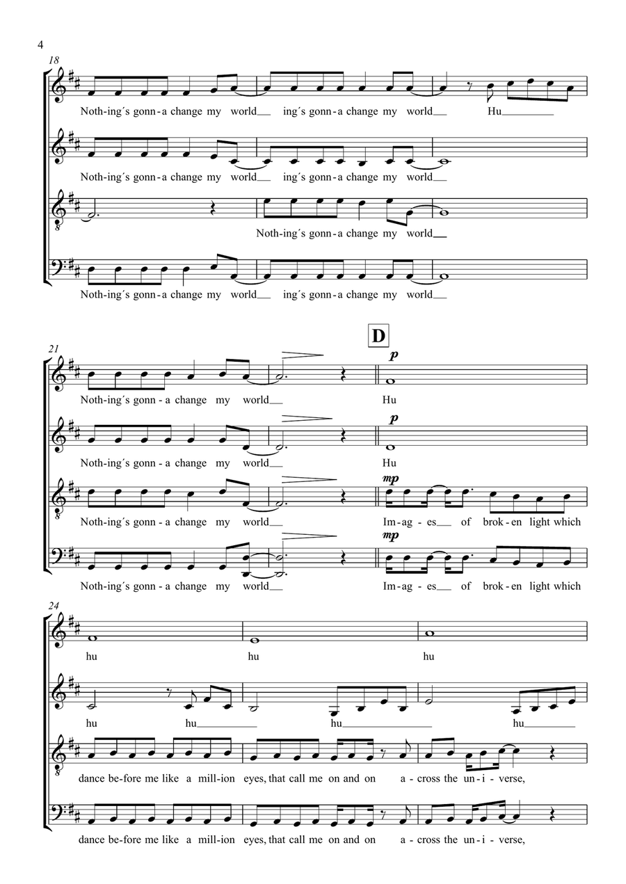 Across The Universe Across The Universe 4-Part scores gallery preview page 4
