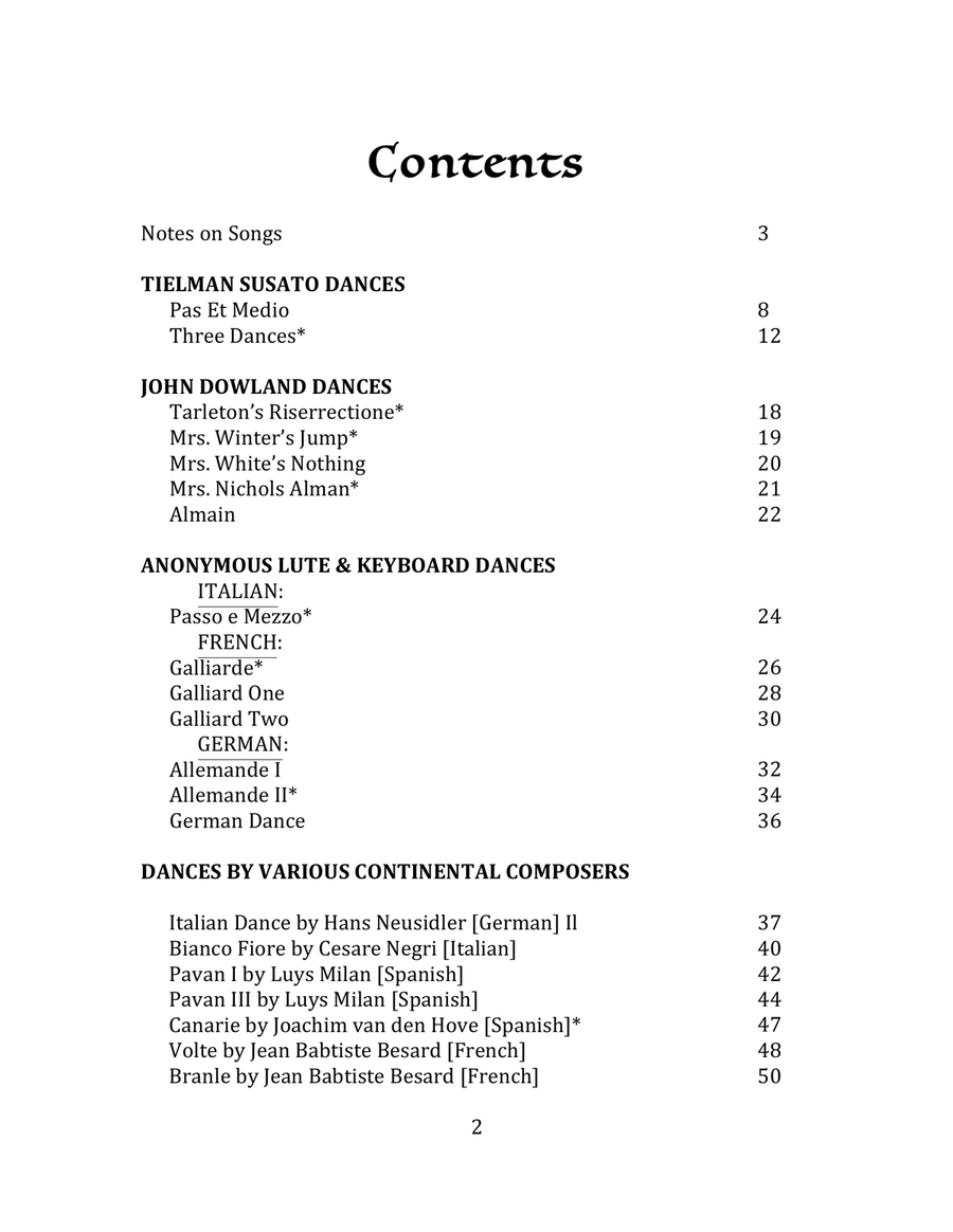 Renaissance Dances for the Harp Harp scores gallery preview page 5