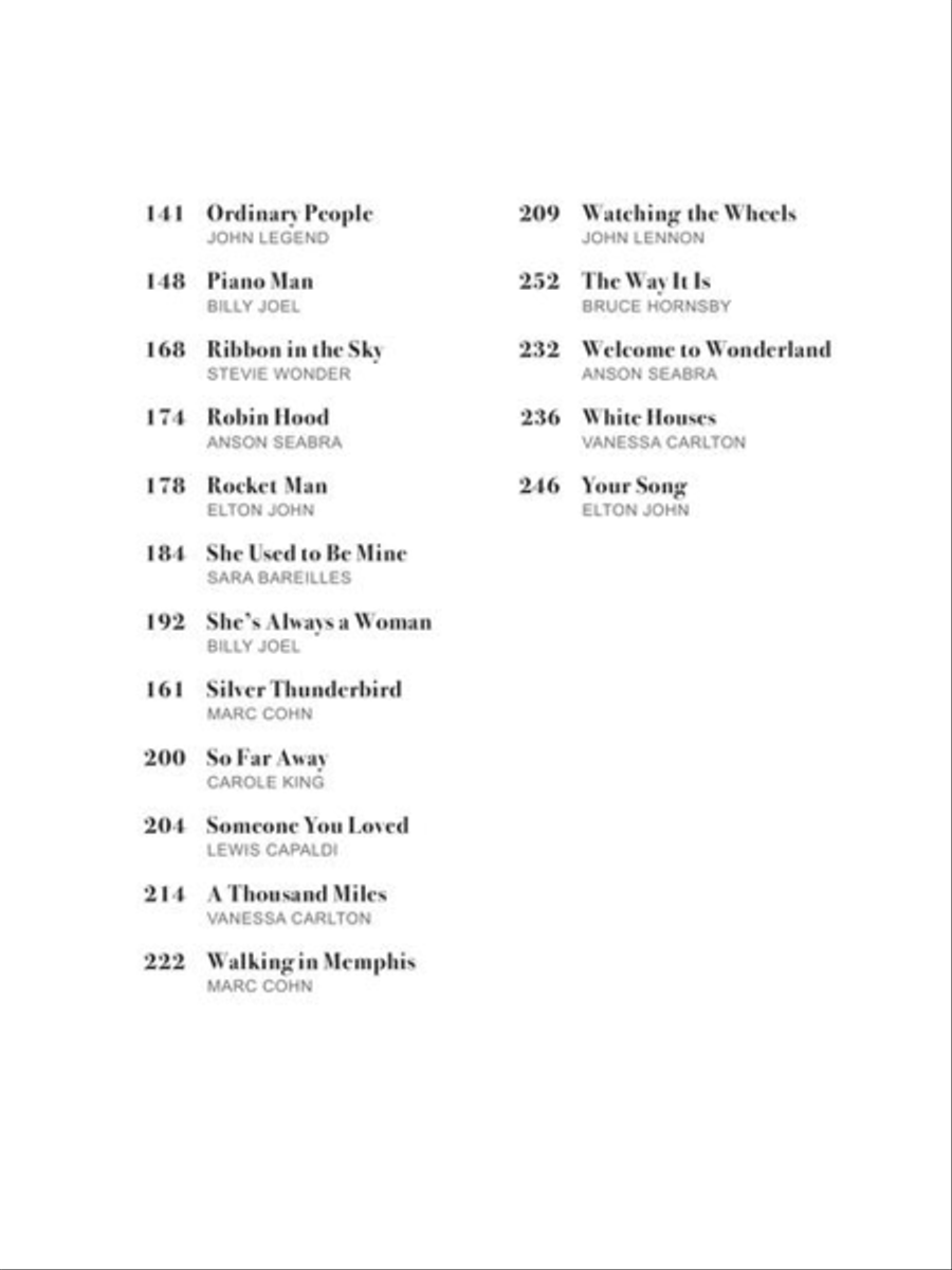 Piano Singer/Songwriters Piano Singer/Songwriters Piano, Vocal, Guitar scores gallery preview page 4