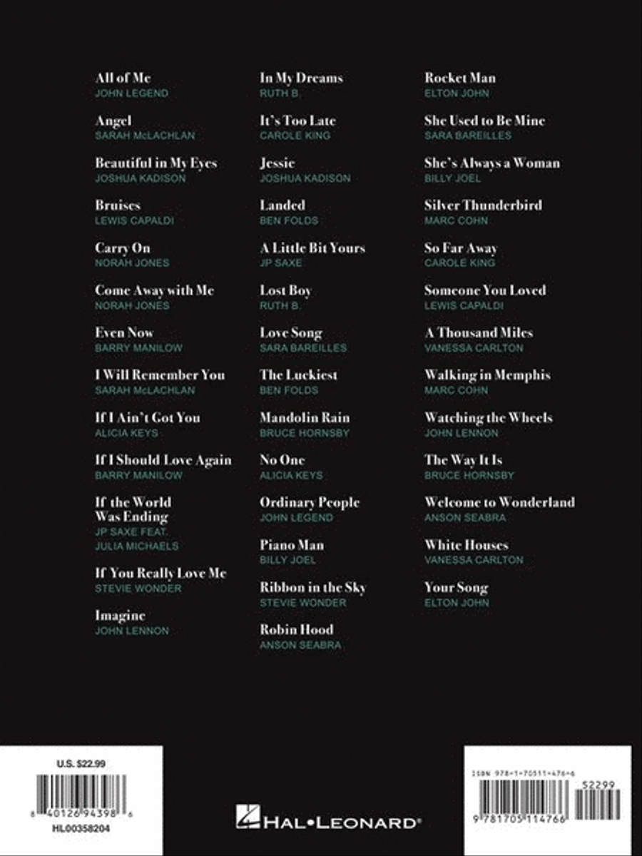 Piano Singer/Songwriters Piano Singer/Songwriters Piano, Vocal, Guitar scores gallery preview page 10