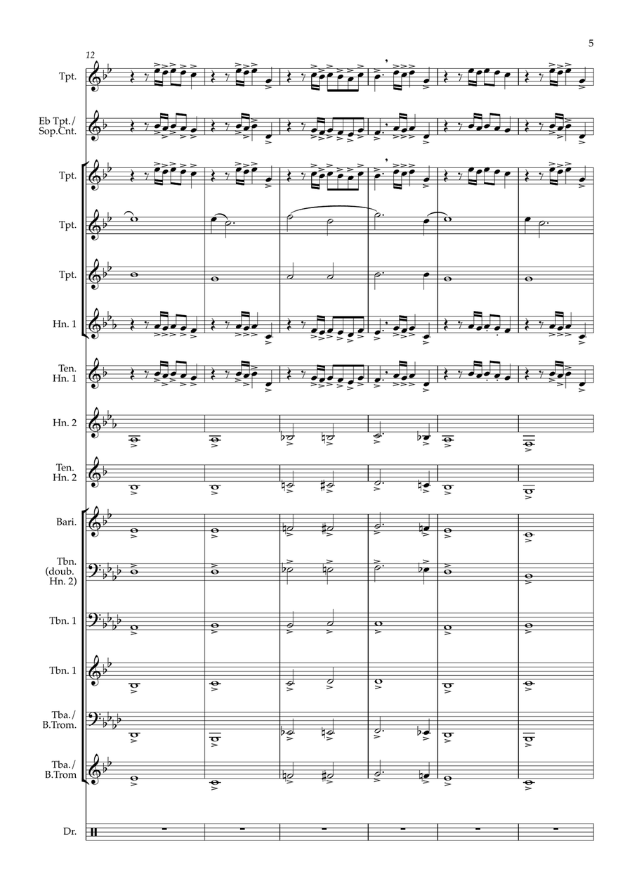 Final Countdown Final Countdown Brass Ensemble scores gallery preview page 5