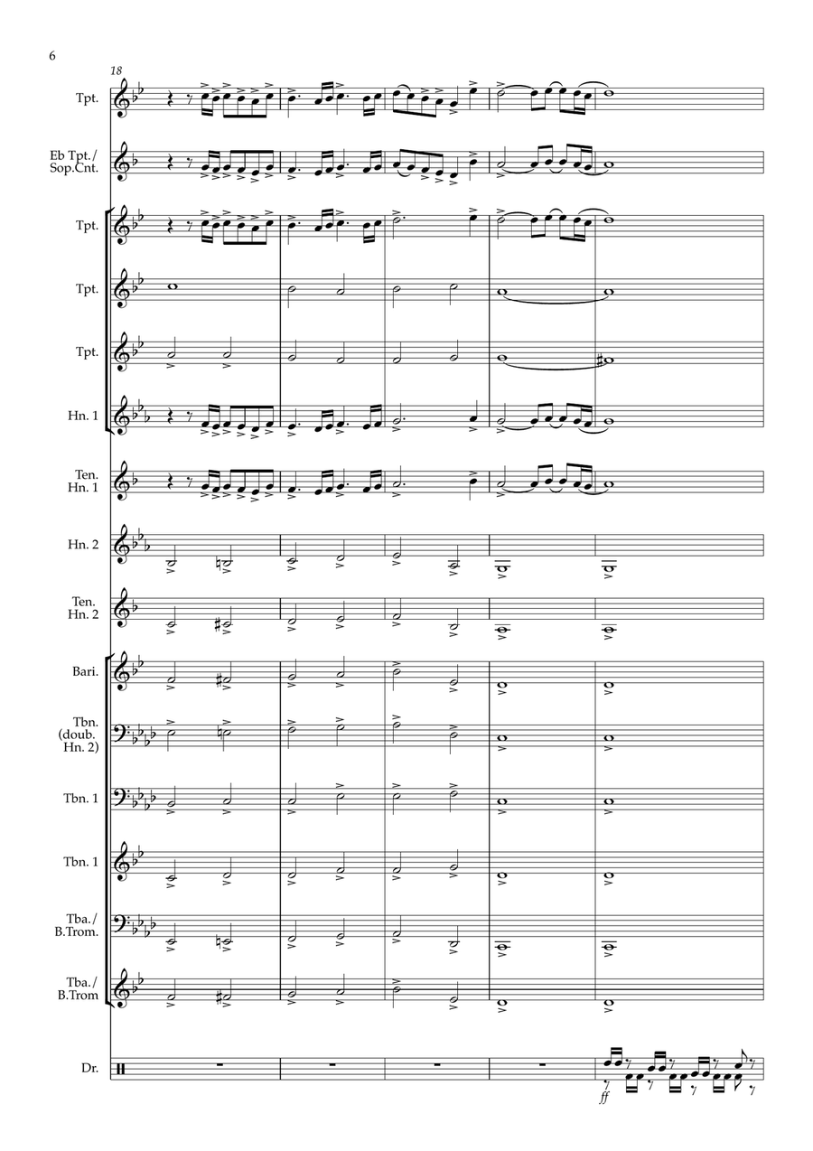 Final Countdown Final Countdown Brass Ensemble scores gallery preview page 6