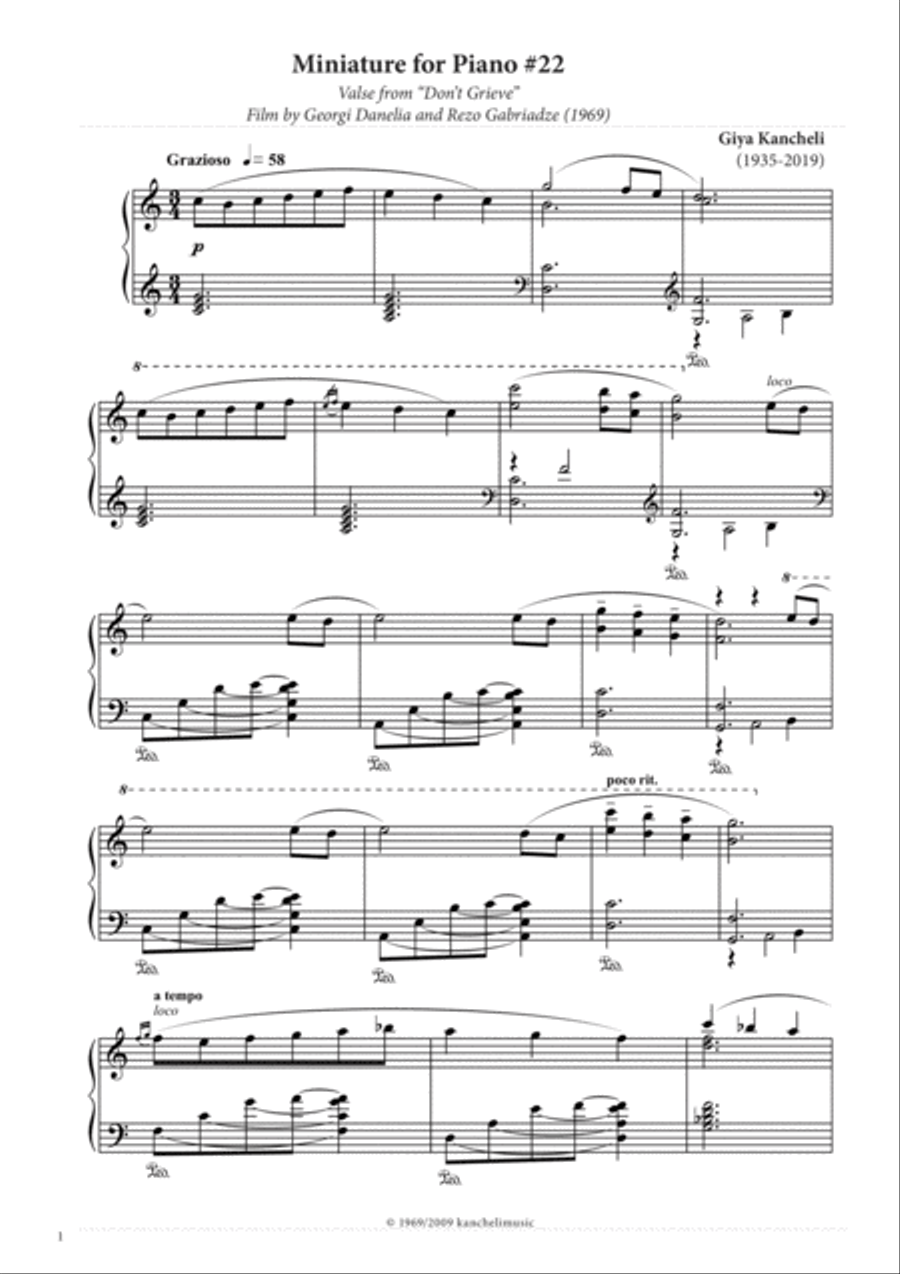 Miniature for Piano #22 Piano Solo scores gallery preview page 1