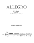 Allegro (from Prelude, Fugue, and Allegro) J.S. Bach