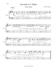 Seconds in C Major Easy Piano