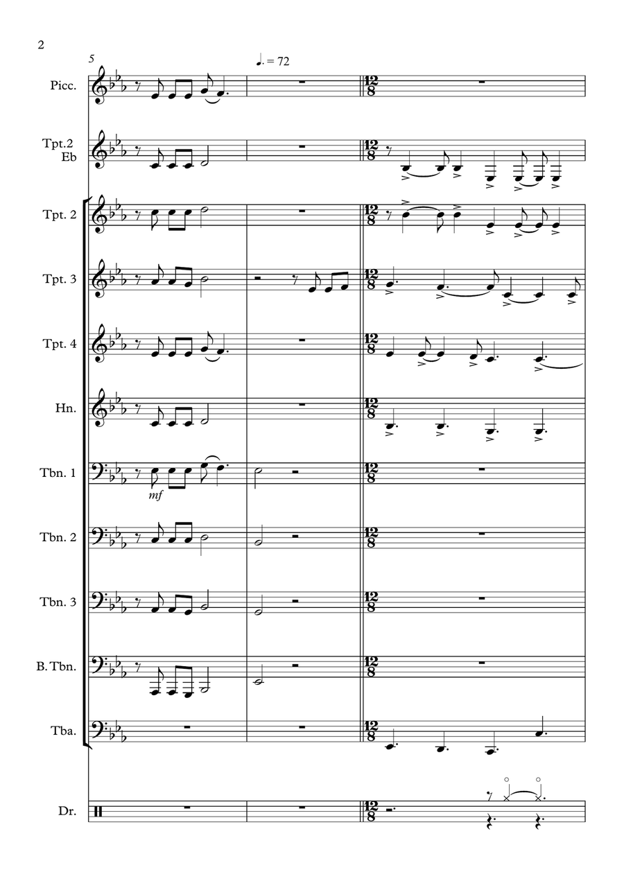 Somebody To Love Brass Ensemble scores gallery preview page 2