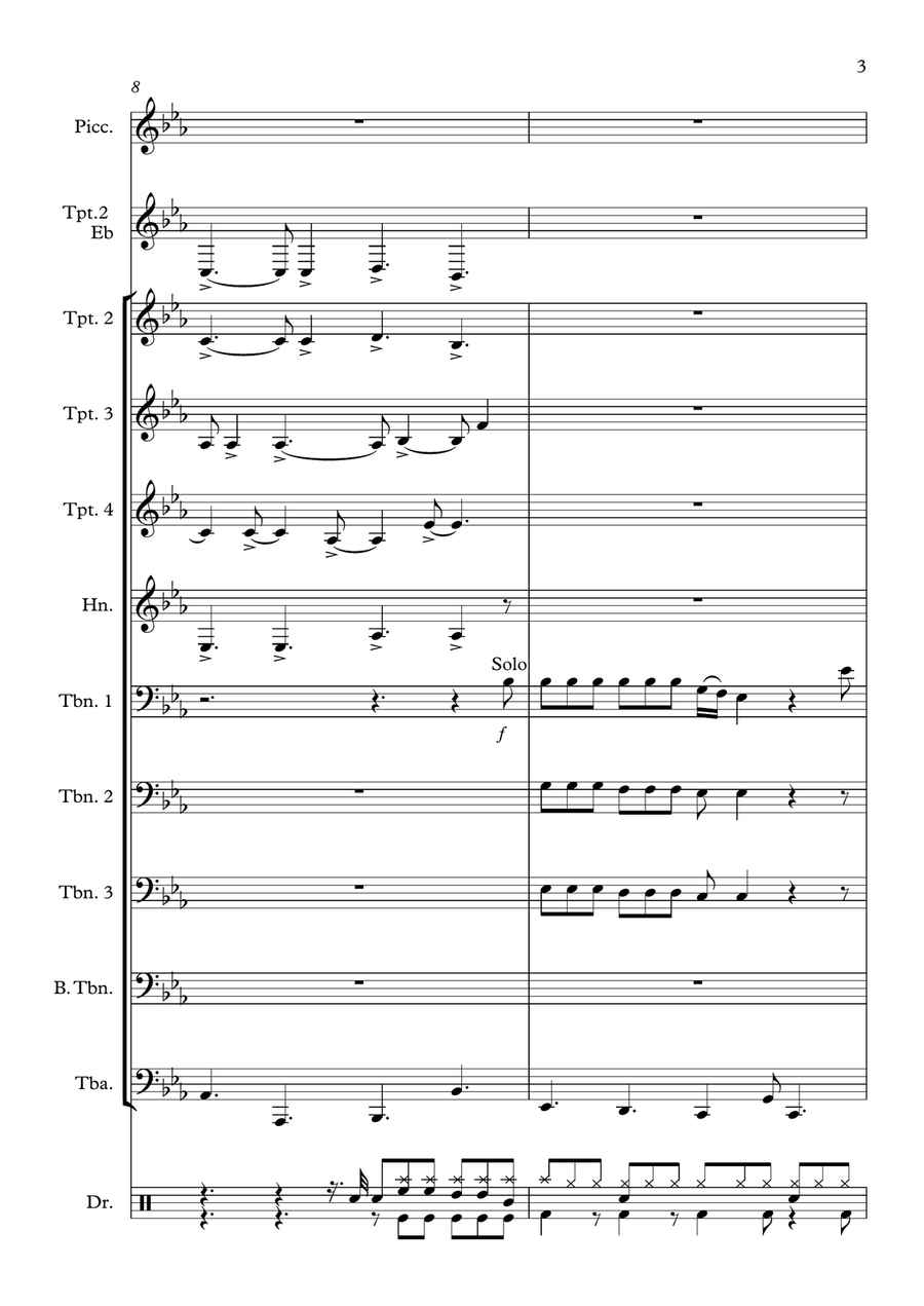 Somebody To Love Brass Ensemble scores gallery preview page 3
