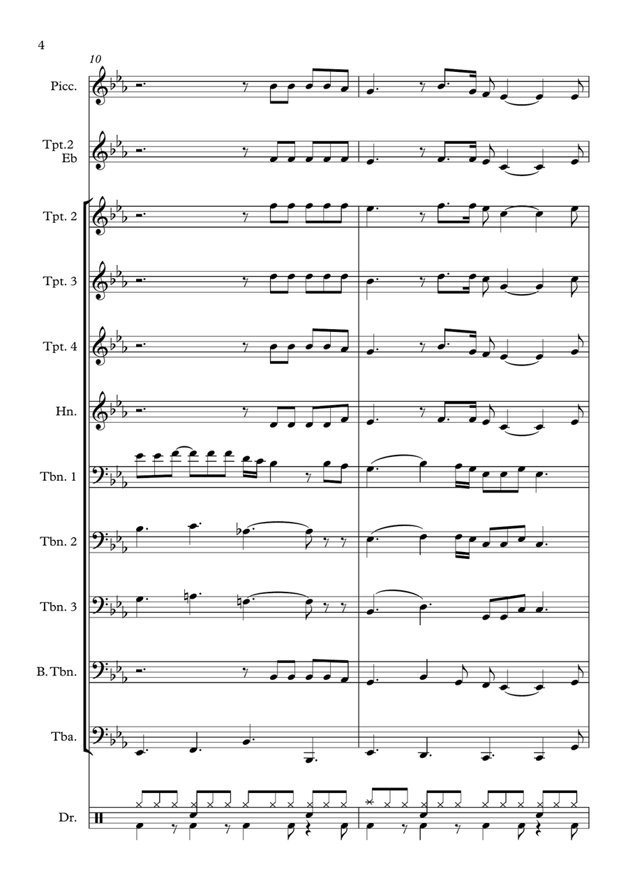 Somebody To Love Brass Ensemble scores gallery preview page 4