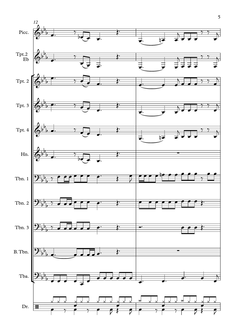 Somebody To Love Brass Ensemble scores gallery preview page 5