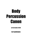 Body Percussion Canon