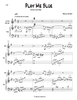 Play Me Blue - Junior Alto Sax or Baritone Sax solo with piano accompaniment