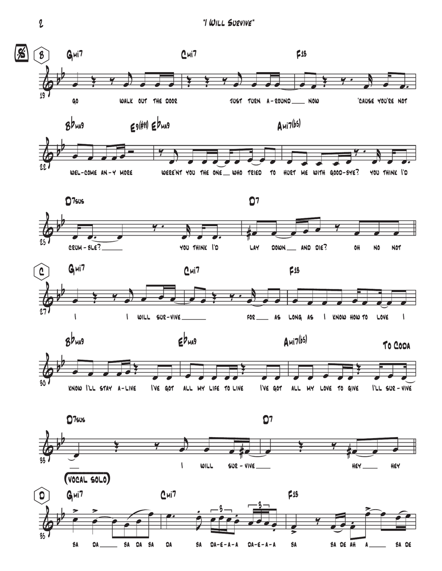 I Will Survive Piano, Vocal scores gallery preview page 3