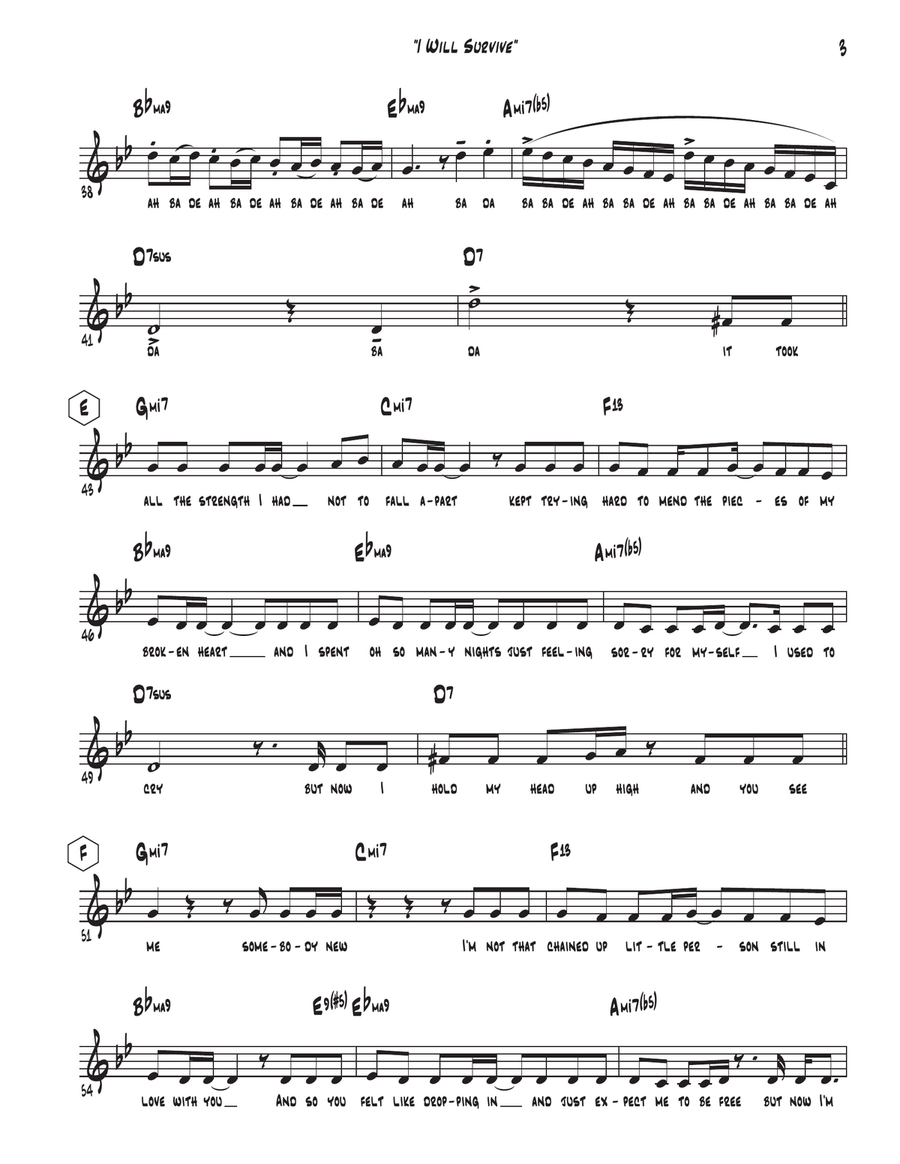 I Will Survive Piano, Vocal scores gallery preview page 4
