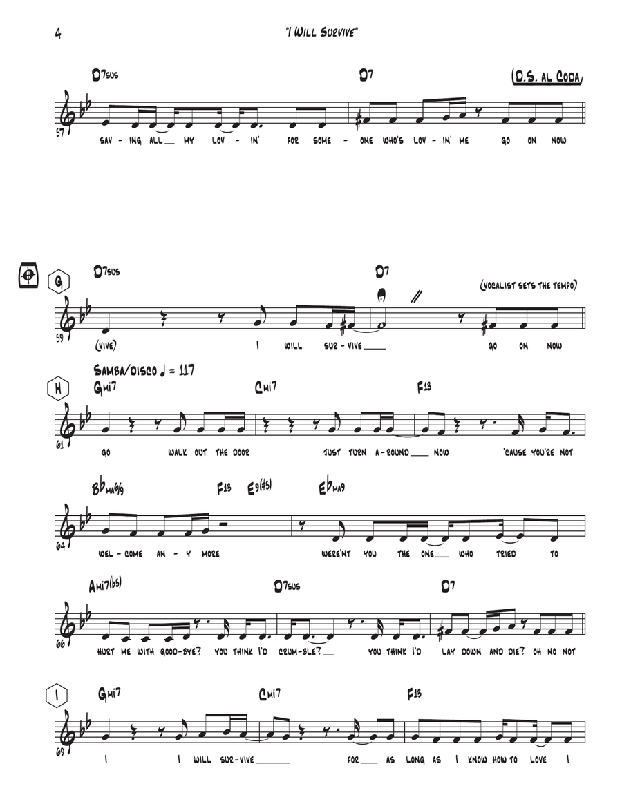 I Will Survive Piano, Vocal scores gallery preview page 5