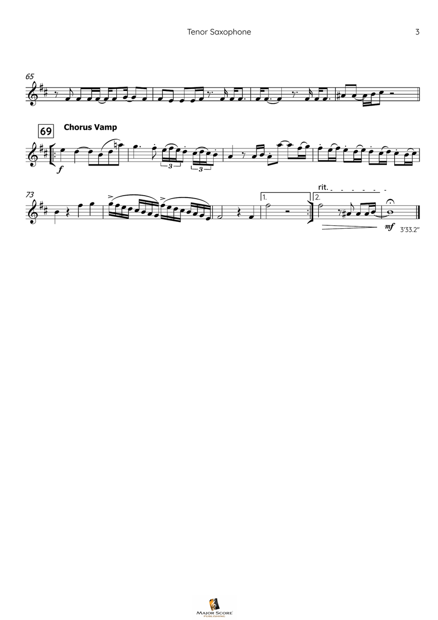 I Will Survive Tenor Saxophone scores gallery preview page 4