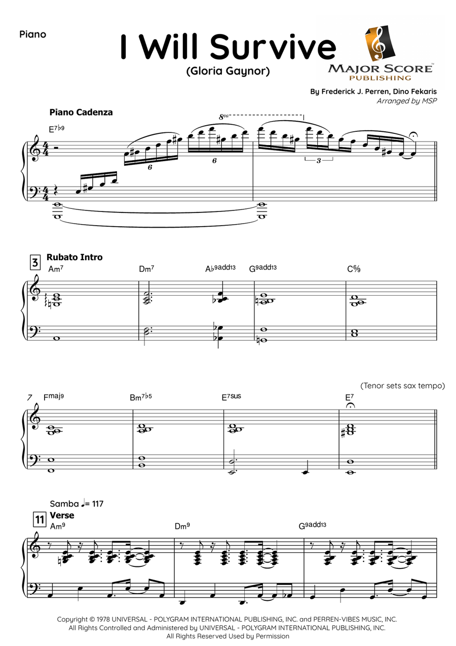 I Will Survive Tenor Saxophone scores gallery preview page 5