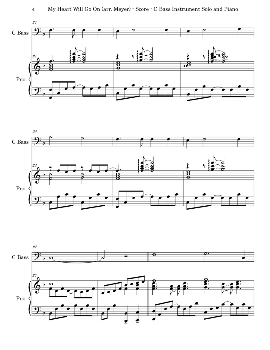 My Heart Will Go On (love Theme From 'titanic') Baritone Horn BC scores gallery preview page 4