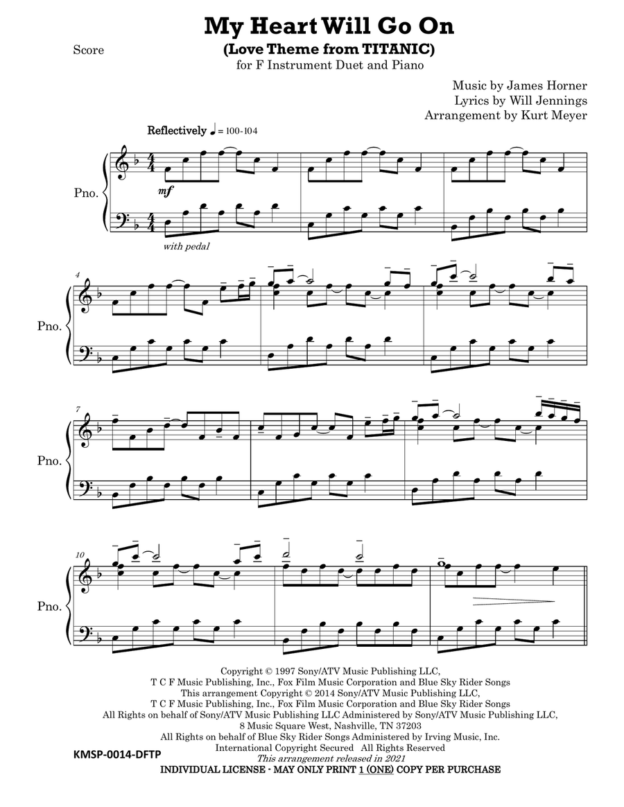 My Heart Will Go On (love Theme From 'titanic') Brass Duet scores gallery preview page 2