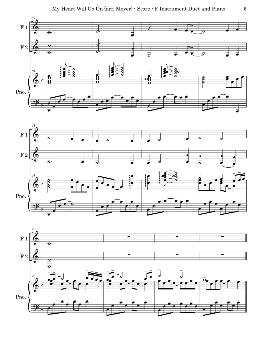 My Heart Will Go On (love Theme From 'titanic') Brass Duet scores gallery preview page 5