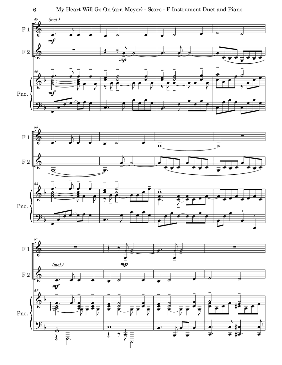 My Heart Will Go On (love Theme From 'titanic') Brass Duet scores gallery preview page 6