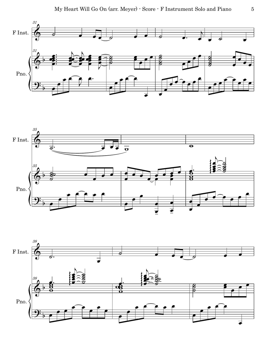 My Heart Will Go On (love Theme From 'titanic') Horn scores gallery preview page 5