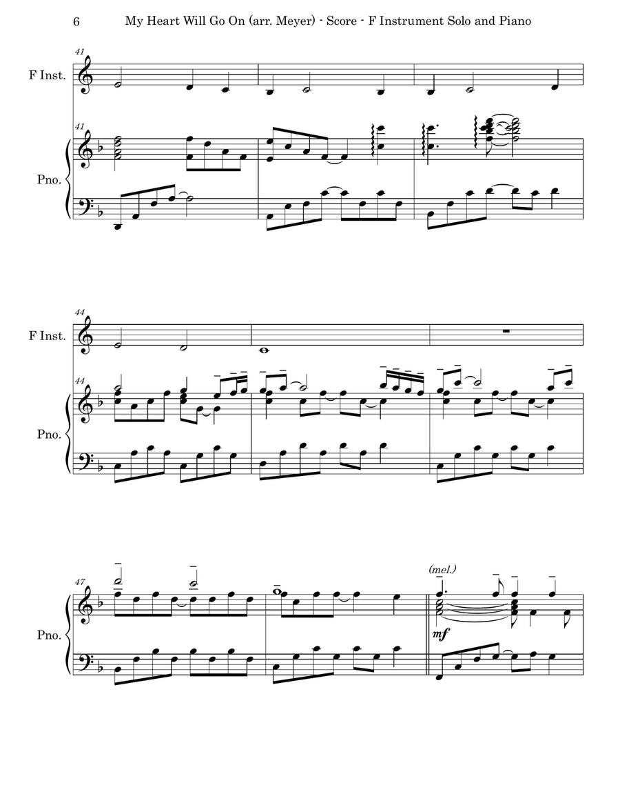My Heart Will Go On (love Theme From 'titanic') Horn scores gallery preview page 6
