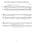 In Six Days (Sketches for clarinet and bassoon)