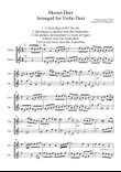 Mozart Duet arranged for Violin Duet