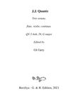 Trio sonata QV 2 Anh. 29 for flute, violin and continuo in G major