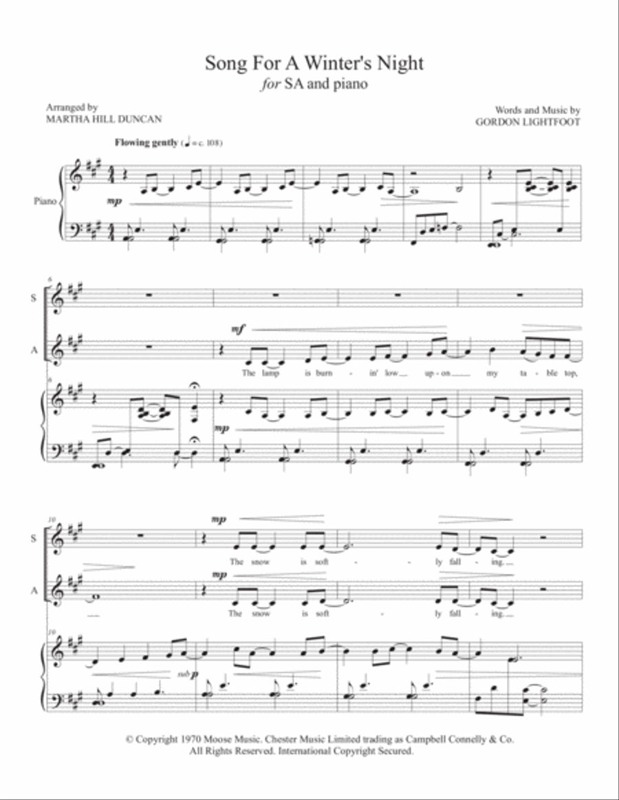 Song For A Winter's Night Choir scores gallery preview page 3