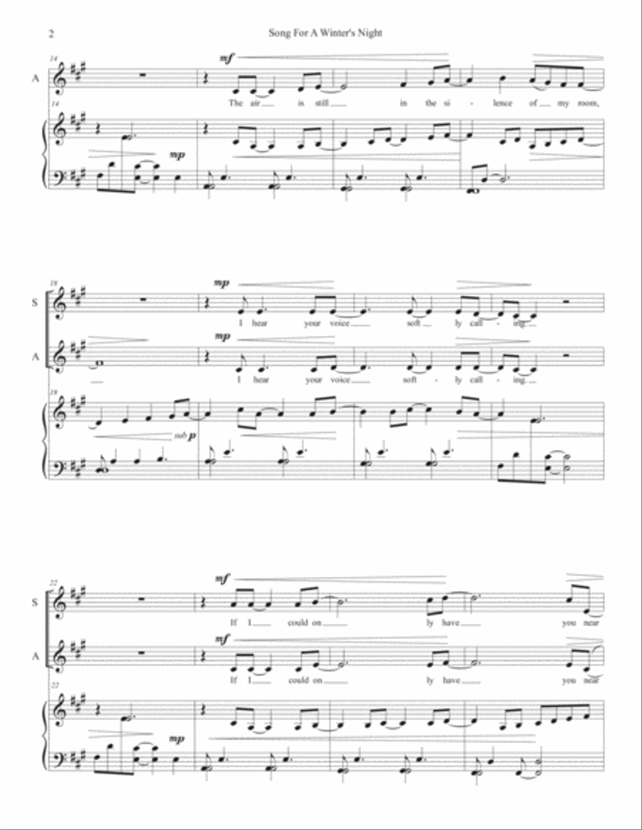 Song For A Winter's Night Choir scores gallery preview page 4