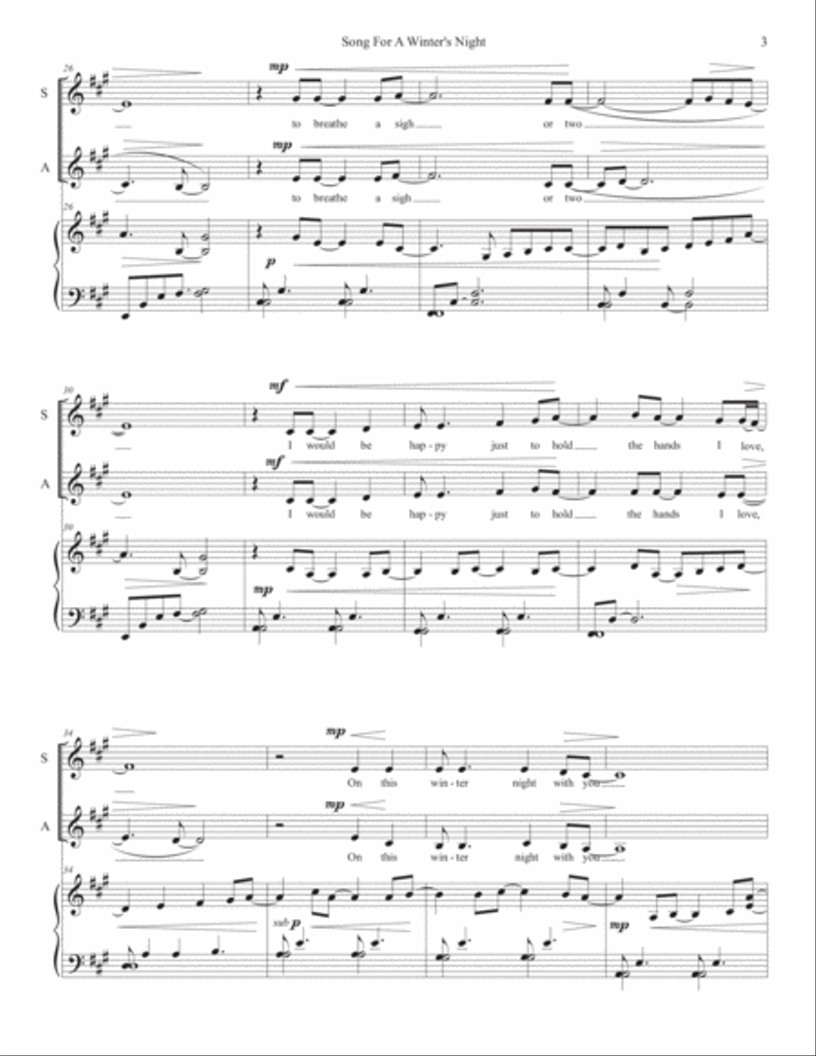 Song For A Winter's Night Choir scores gallery preview page 5