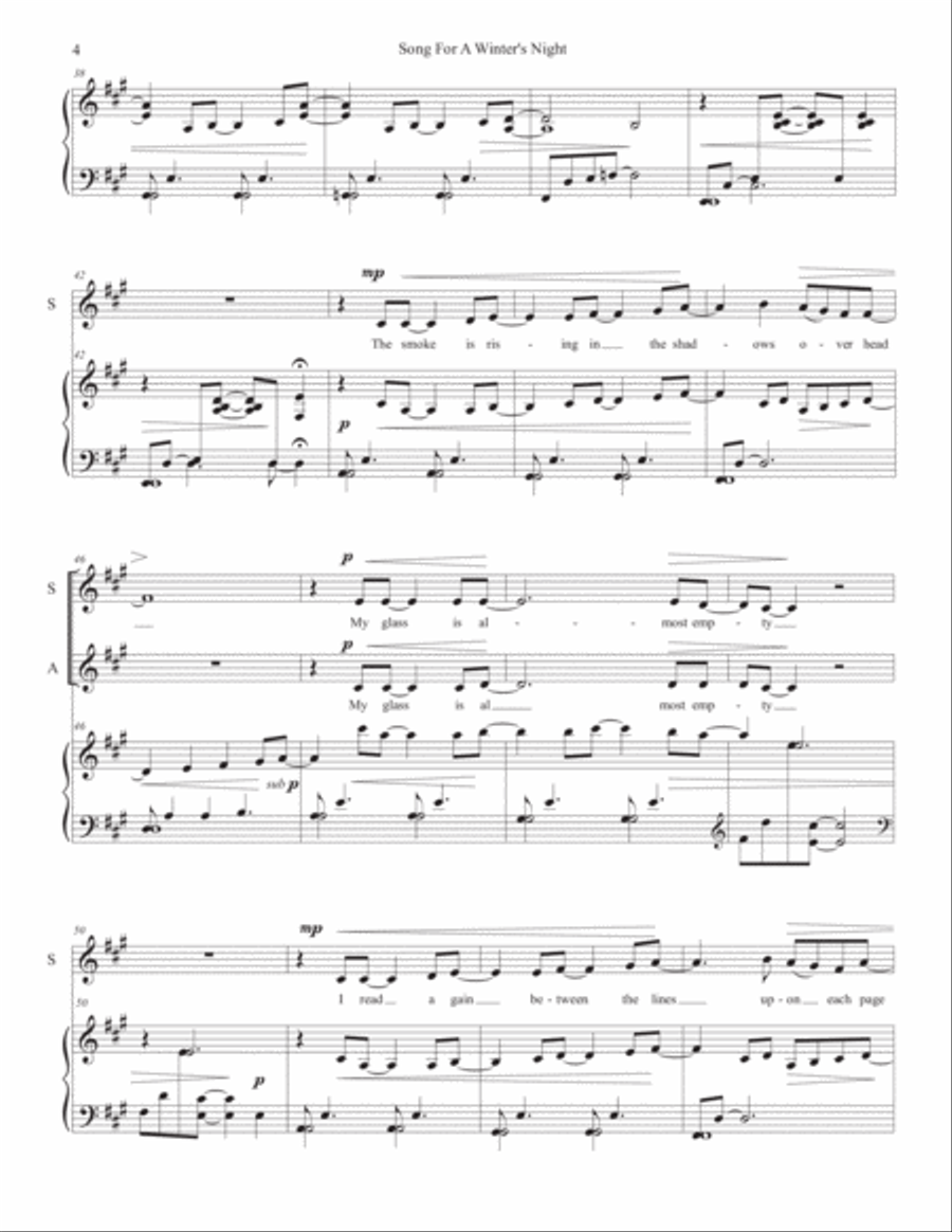 Song For A Winter's Night Choir scores gallery preview page 6