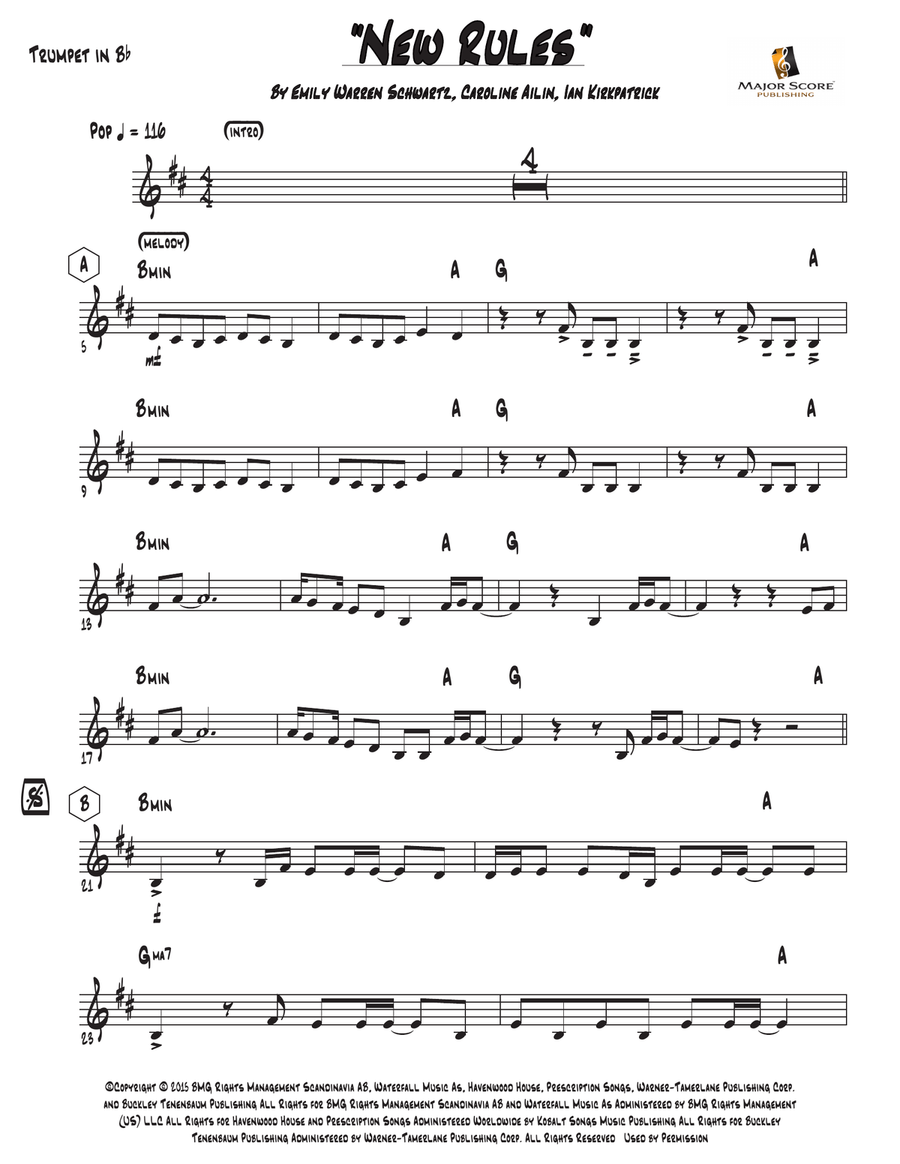 New Rules B-Flat Trumpet scores gallery preview page 2
