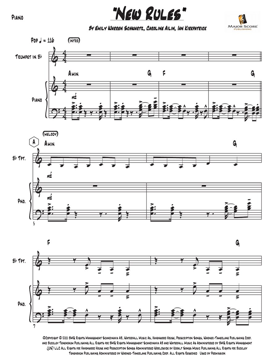 New Rules B-Flat Trumpet scores gallery preview page 6