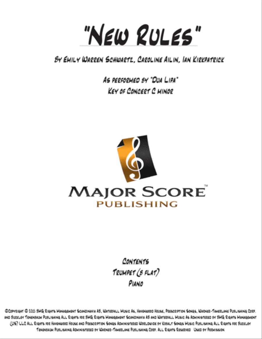 New Rules B-Flat Trumpet scores gallery preview page 1