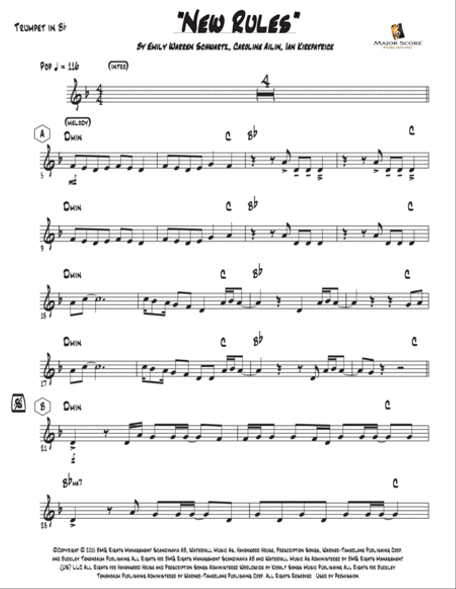 New Rules B-Flat Trumpet scores gallery preview page 2