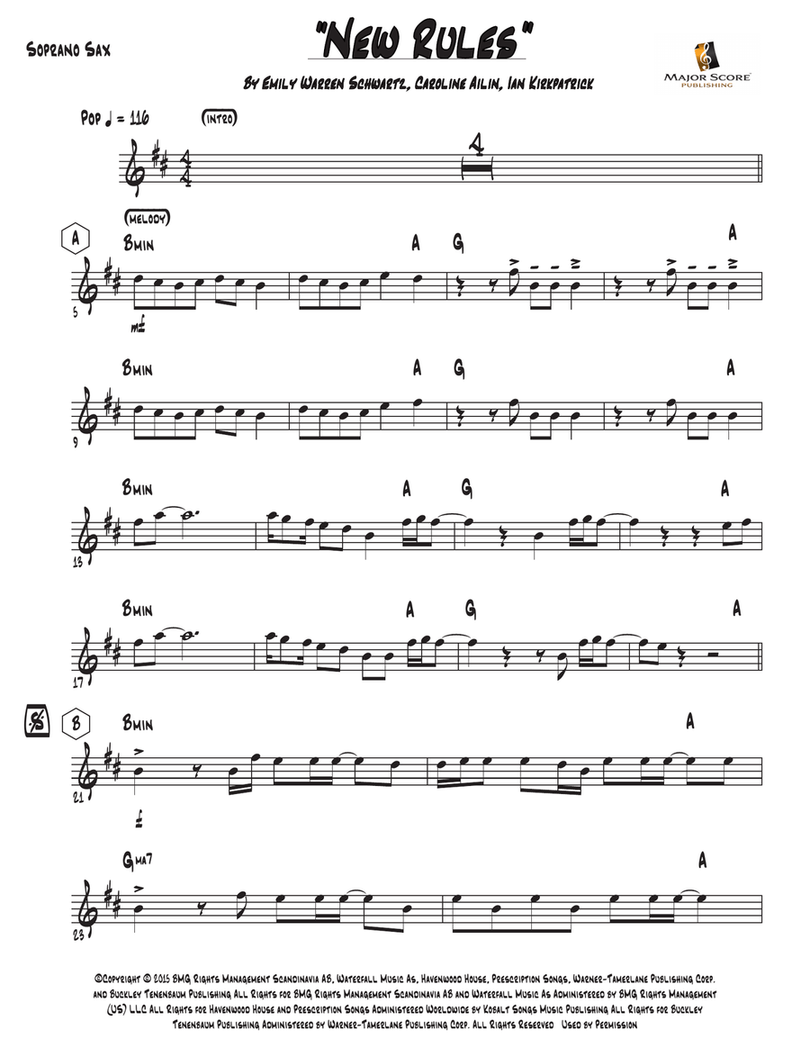 New Rules Soprano Saxophone scores gallery preview page 2