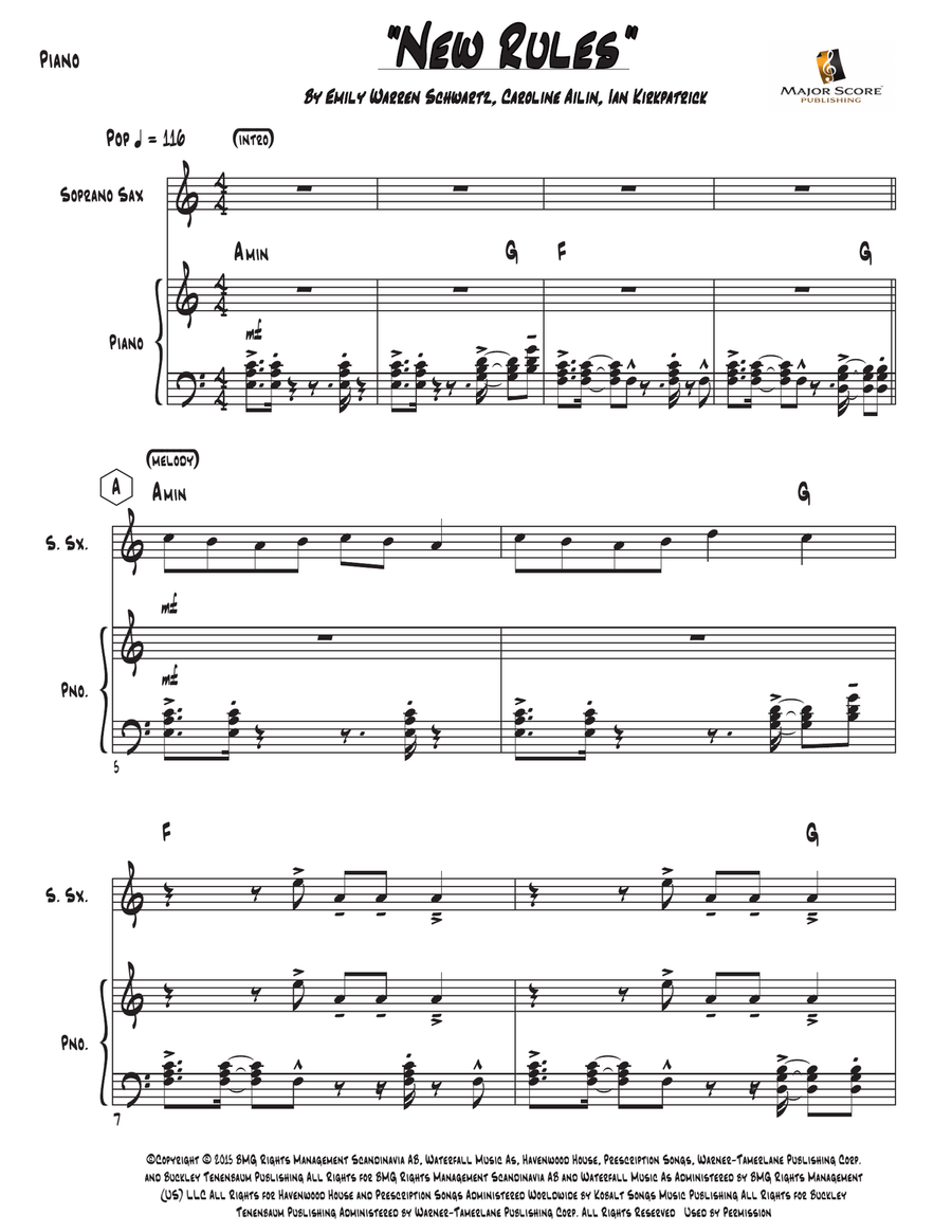 New Rules Soprano Saxophone scores gallery preview page 6