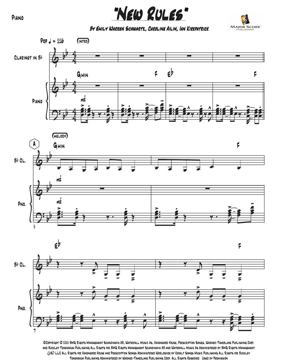 New Rules B-Flat Clarinet scores gallery preview page 6