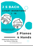 Bach 2 Part Inventions for 2 pianos, 4 hands (all 15), additional piano part by Simon Peberdy