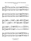 5 Duets For Any Two Band Instruments (C Treble Transposition)